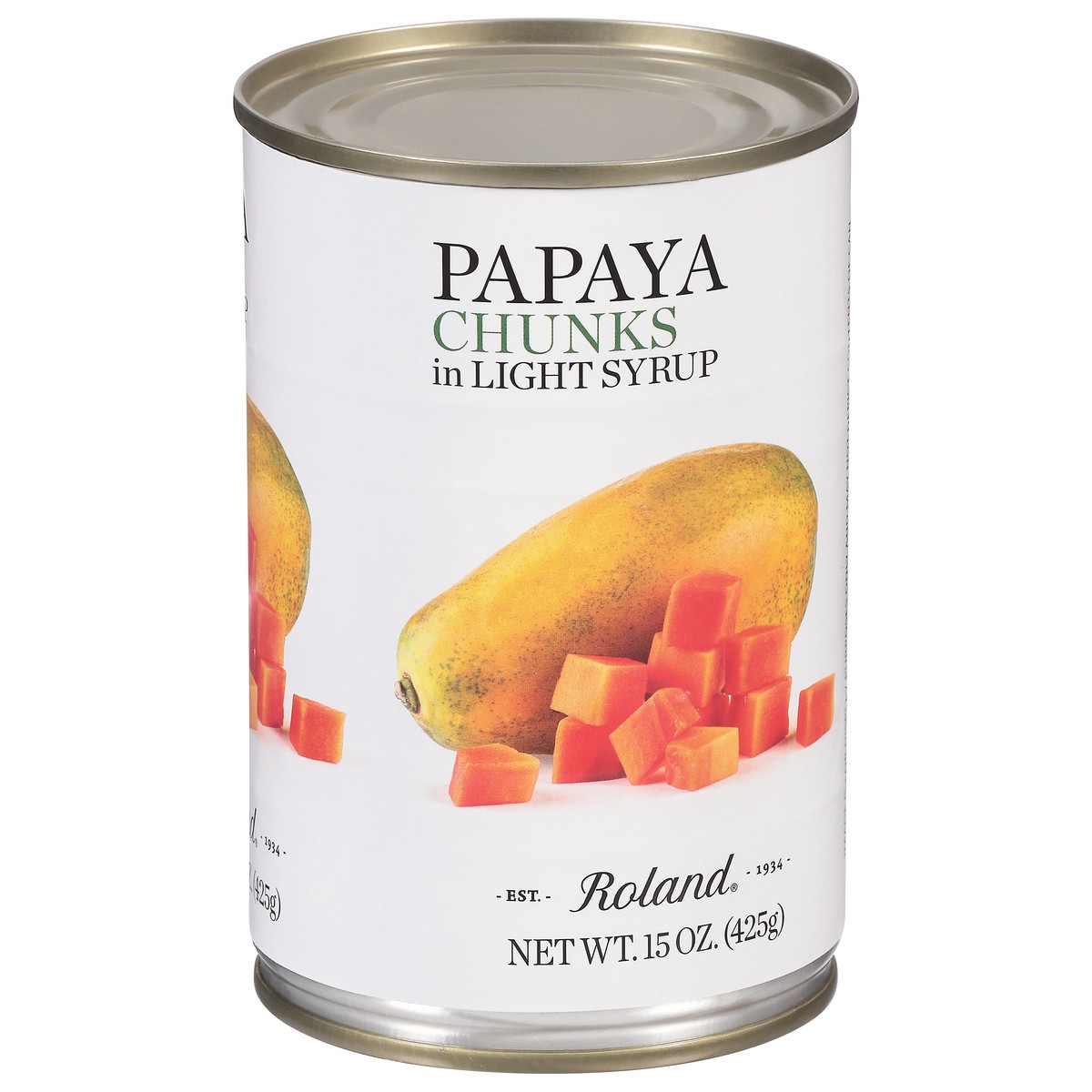 slide 6 of 9, Roland Chunks Papaya In Light Syrup 15 oz, 