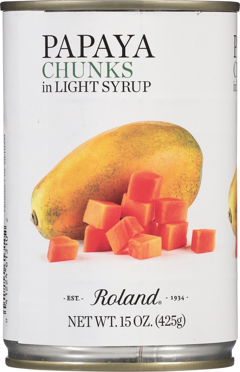 slide 7 of 9, Roland Chunks Papaya In Light Syrup 15 oz, 