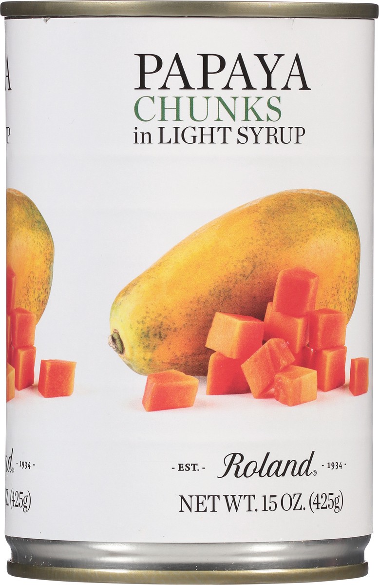 slide 5 of 9, Roland Chunks Papaya In Light Syrup 15 oz, 