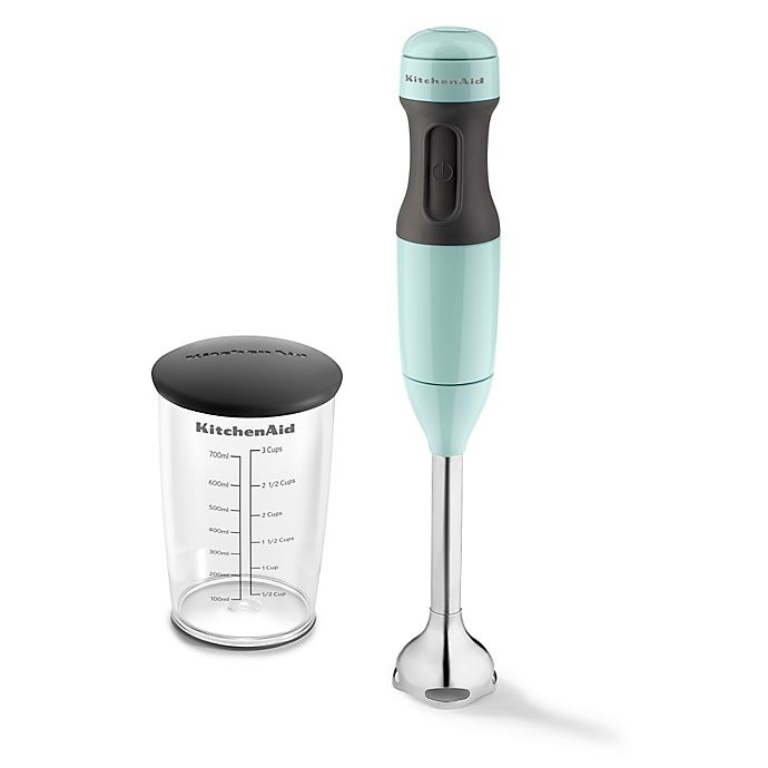 slide 1 of 1, KitchenAid 2-Speed Hand Blender with 3-Cup Jar and Lid - Ice, 3 pc