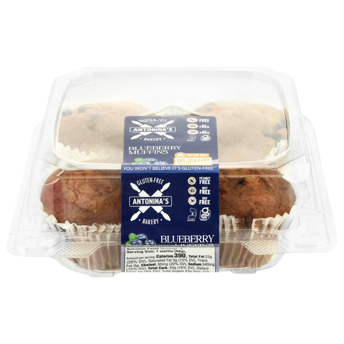 slide 1 of 14, Antonina's Gluten-Free Bakery Blueberry Muffins 14 oz, 14 oz