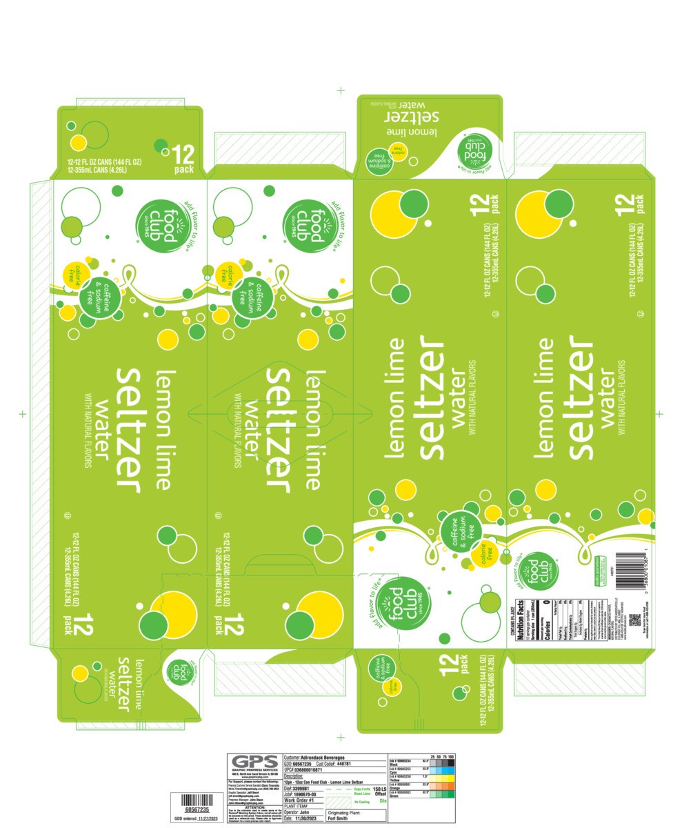 slide 5 of 14, Food Club Lemon Lime Seltzer Water Can - 12 ct, 12 ct