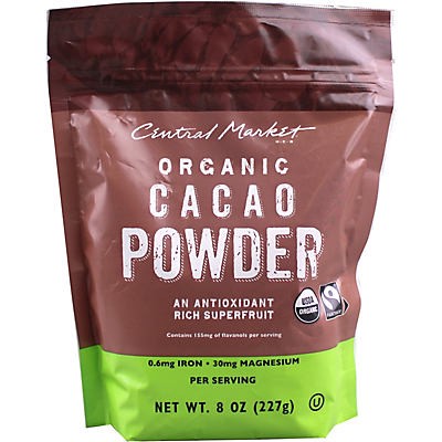 slide 1 of 1, Central Market Organic Cacao Powder, 8 oz