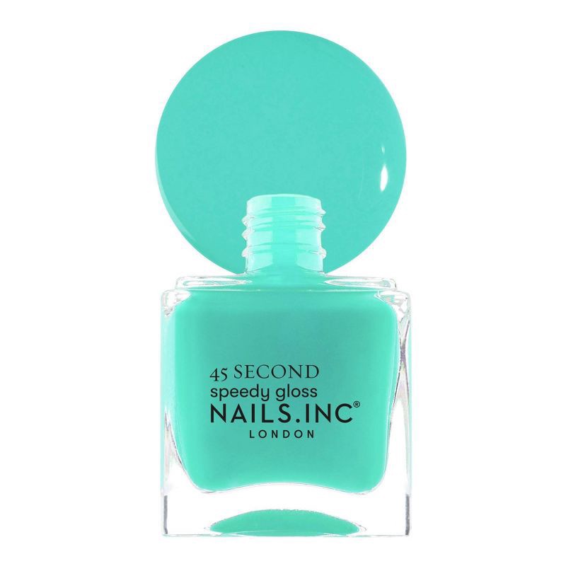 slide 6 of 6, Nails Inc. 45 Second Speedy - Neon Teal Mila - 14ml, 14 ml