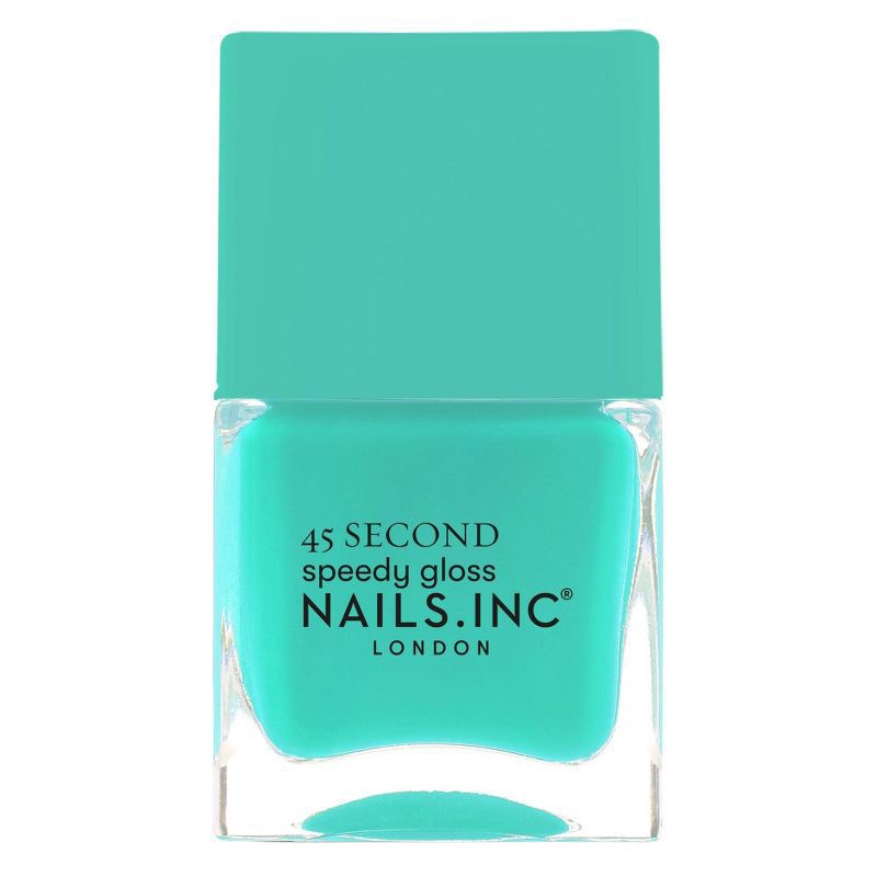 slide 1 of 6, Nails Inc. 45 Second Speedy - Neon Teal Mila - 14ml, 14 ml