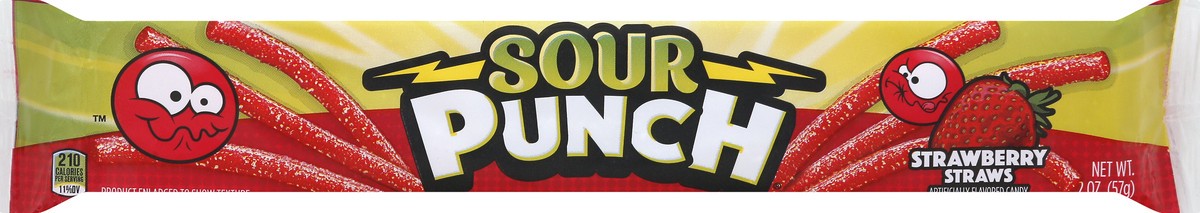 slide 1 of 8, Sour Punch Strawberry Straws Candy 2 oz, 2 oz