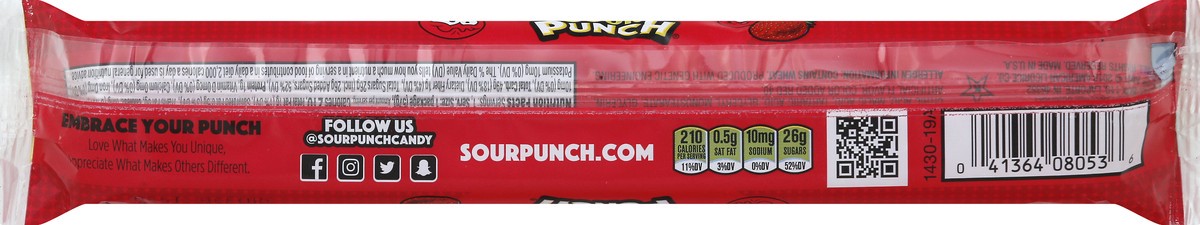 slide 7 of 8, Sour Punch Strawberry Straws Candy 2.0 oz, 2 oz