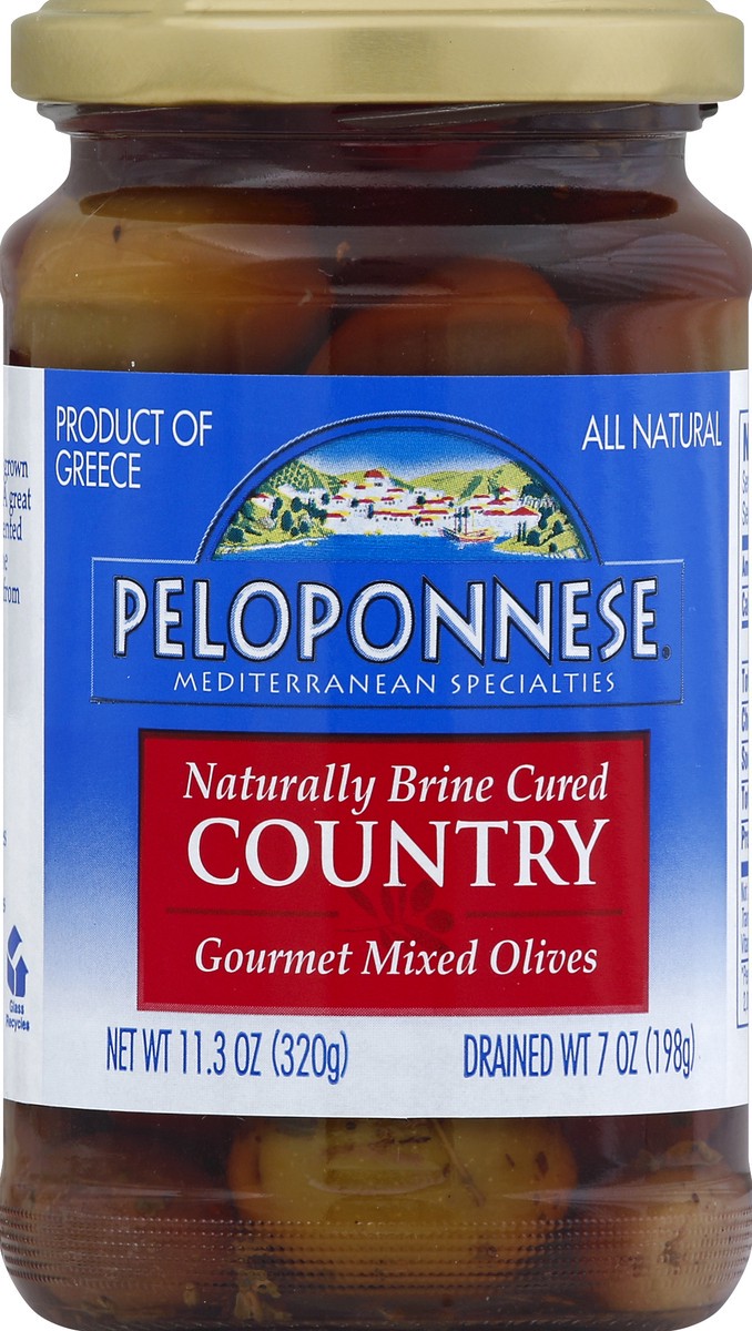 slide 2 of 2, Peloponnese Cured Gourmet Mixed Olives Country, 11.3 oz