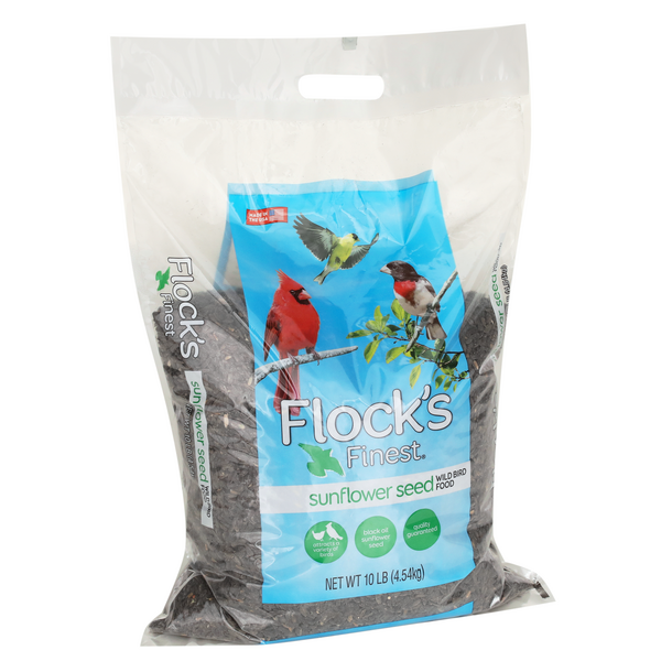 slide 1 of 1, Flock's Finest Sunflower Seed Wild Bird Food, 10 lb