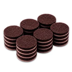 Super Sliders Gorilla Glue 24 -Pack 1-1/2-in Brown Round Felt furniture pads