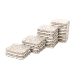 Super Sliders Gorilla Glue 16 -Pack 1-in Beige Square Felt furniture pads