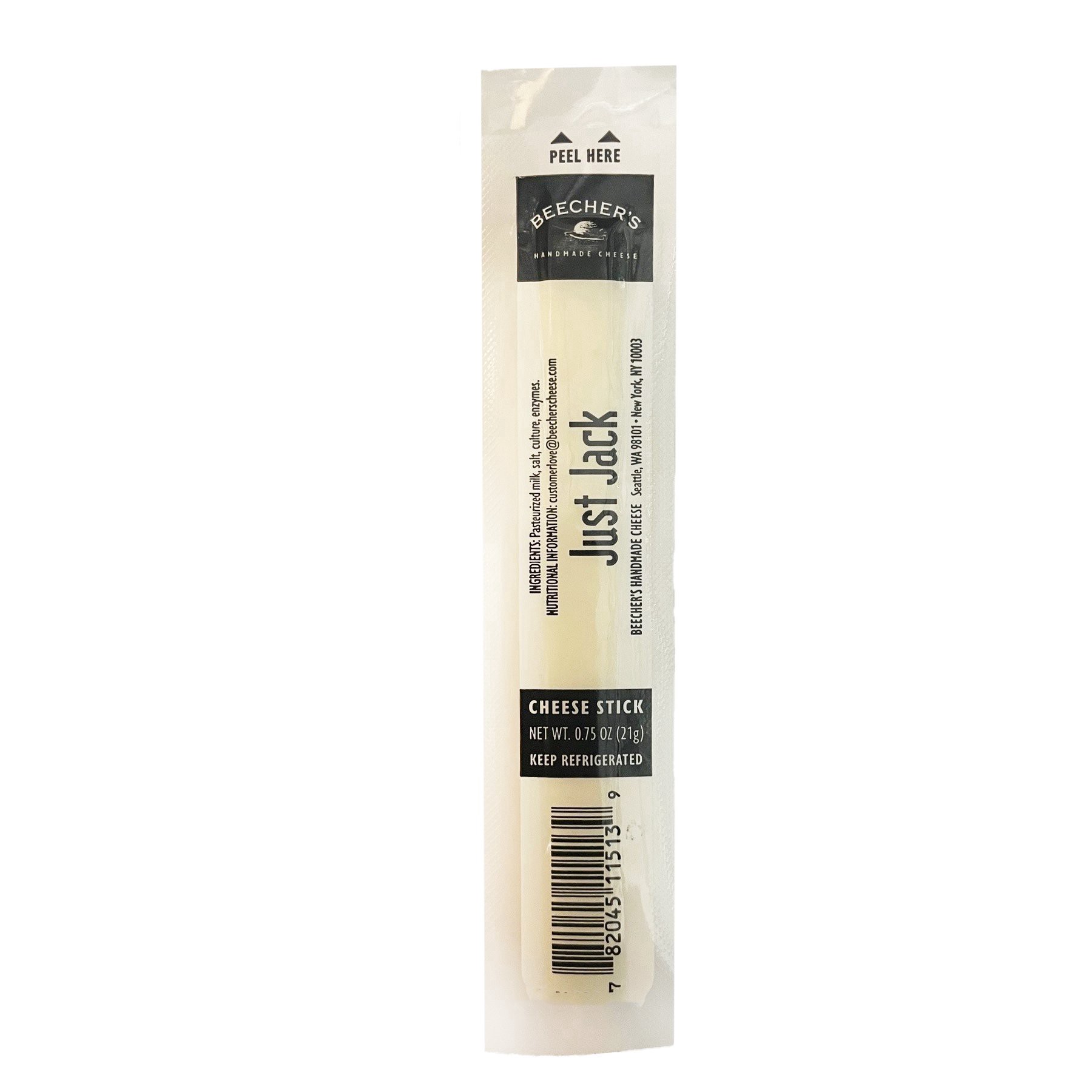 slide 1 of 1, Beecher's Just Jack Cheddar Cheese Stick, 0.75 oz