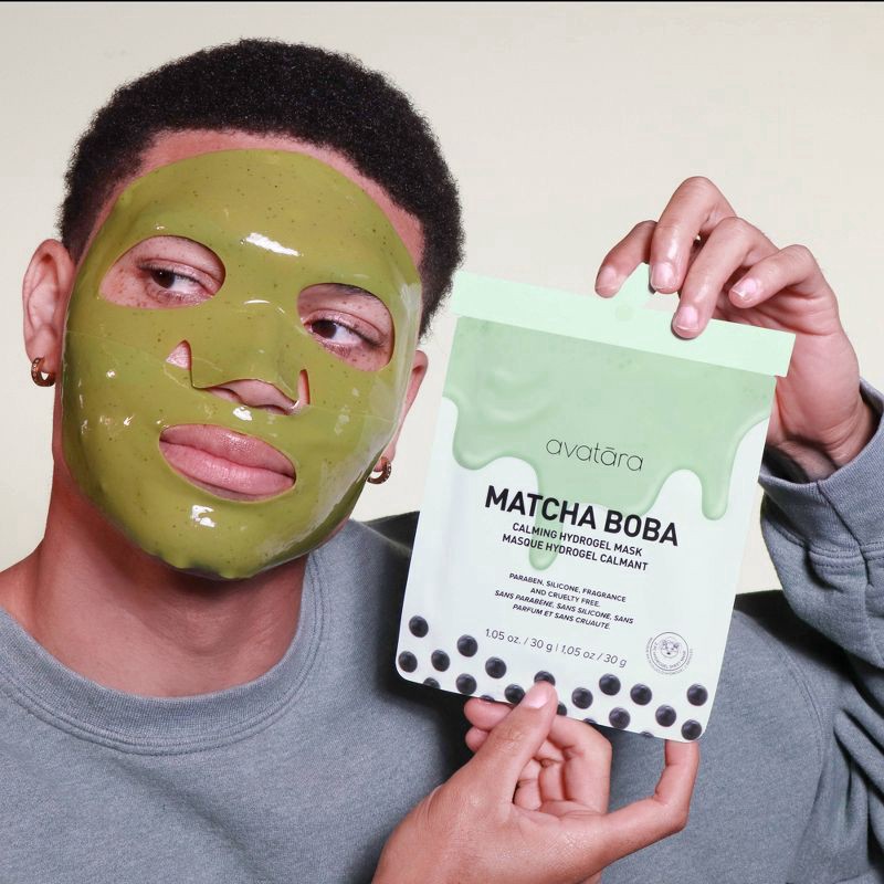 slide 4 of 5, Avatara Matcha Boba Hydrogel Face Mask - 0.98oz, 0.98 oz