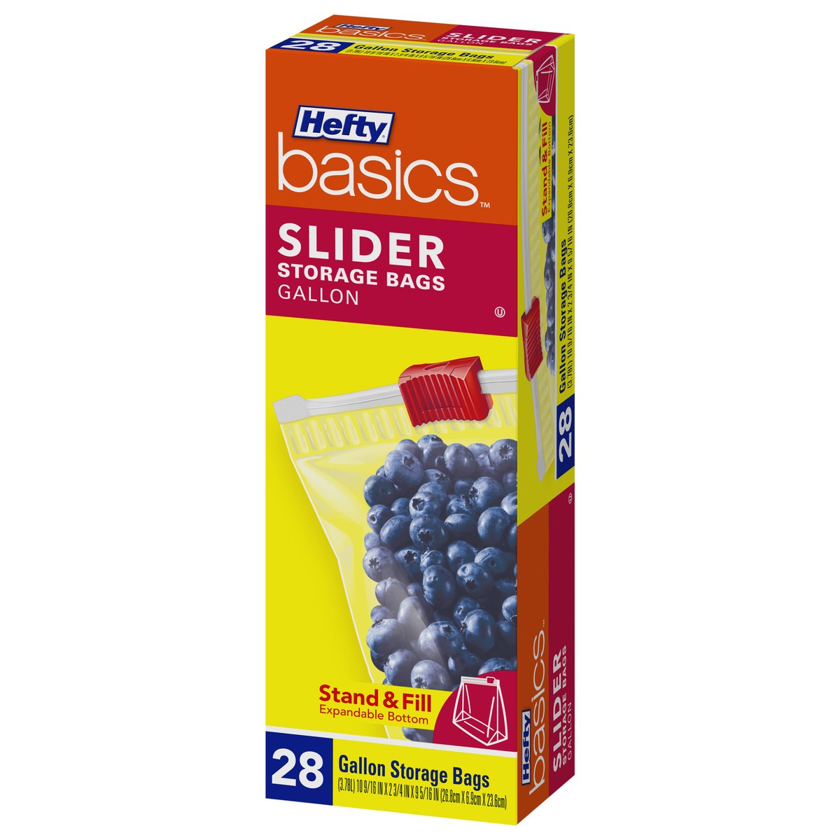 slide 3 of 4, Hefty Basics Gallon Storage 28ct, 28 ct