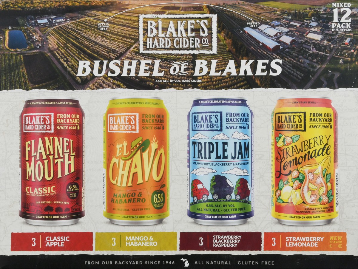 slide 3 of 11, Blake's 12 Pack Bushel of Blakes Hard Cider 12 - 12 fl oz Cans, 12 ct; 12 oz