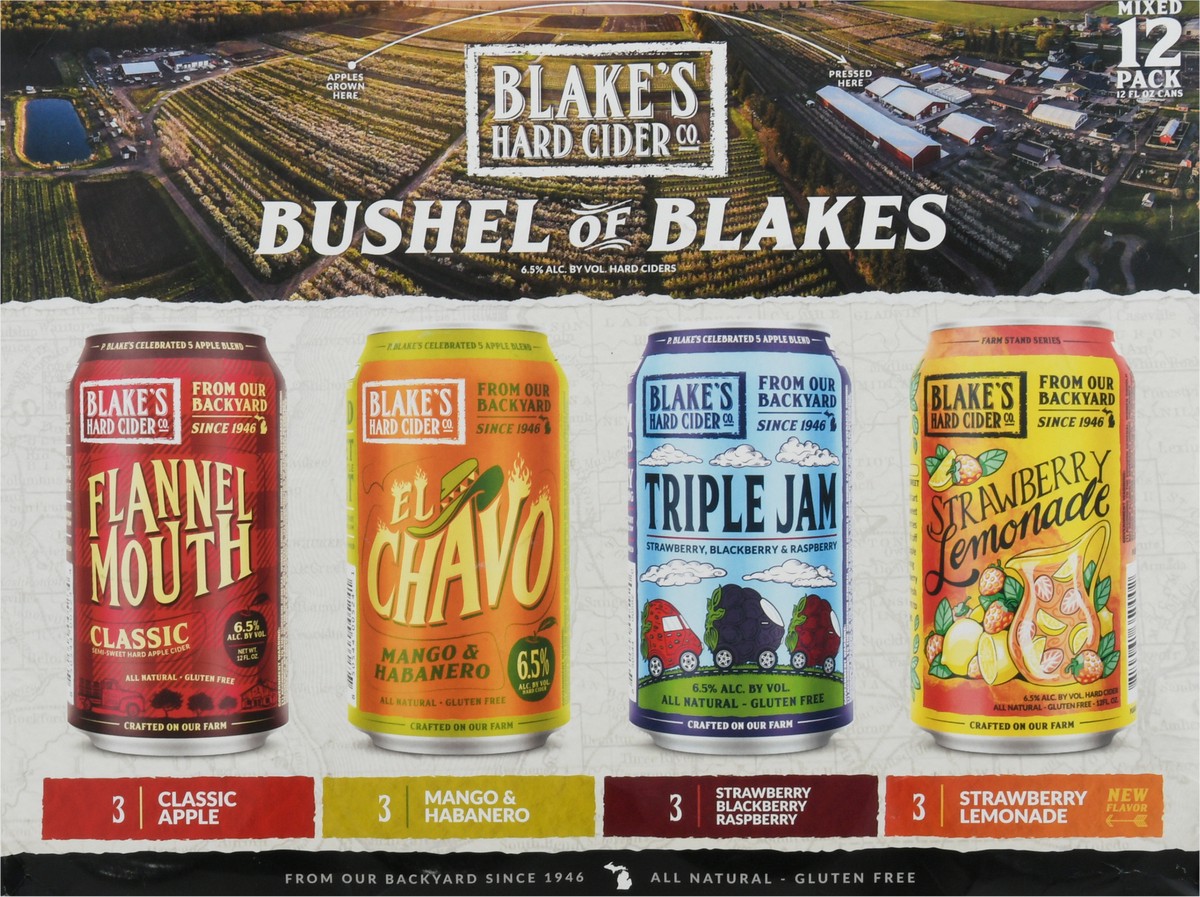 slide 4 of 11, Blake's 12 Pack Bushel of Blakes Hard Cider 12 - 12 fl oz Cans, 12 ct; 12 oz