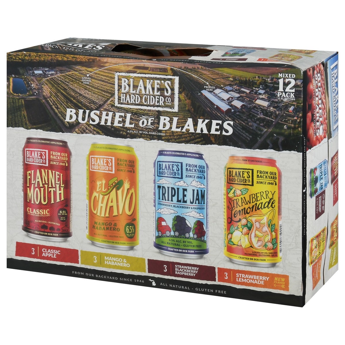 slide 8 of 11, Blake's 12 Pack Bushel of Blakes Hard Cider 12 - 12 fl oz Cans, 12 ct; 12 oz