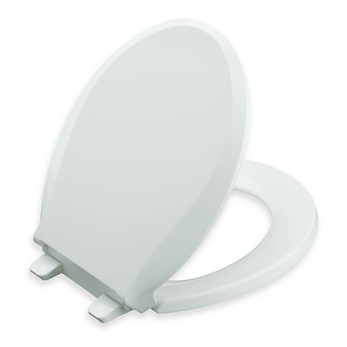 slide 1 of 1, Kohler Cachet Quiet-Close Quick Release Elongated Toilet Seat - White, 1 ct