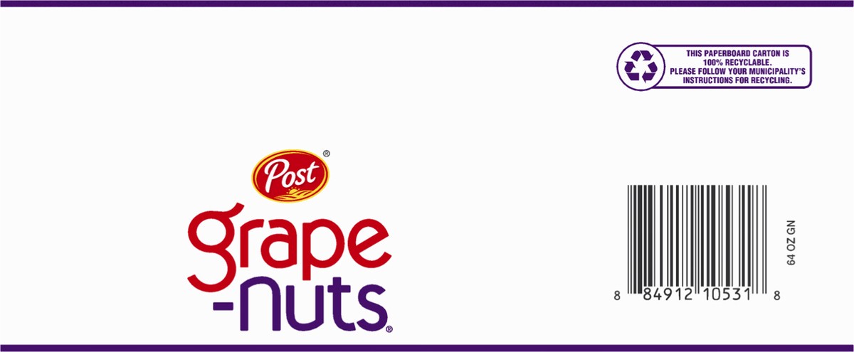slide 5 of 14, Post Grape-Nuts Cereal, Original Grape-Nuts Breakfast Cereal, Low Fat, High Fiber, Kosher - 64 oz, 64 oz