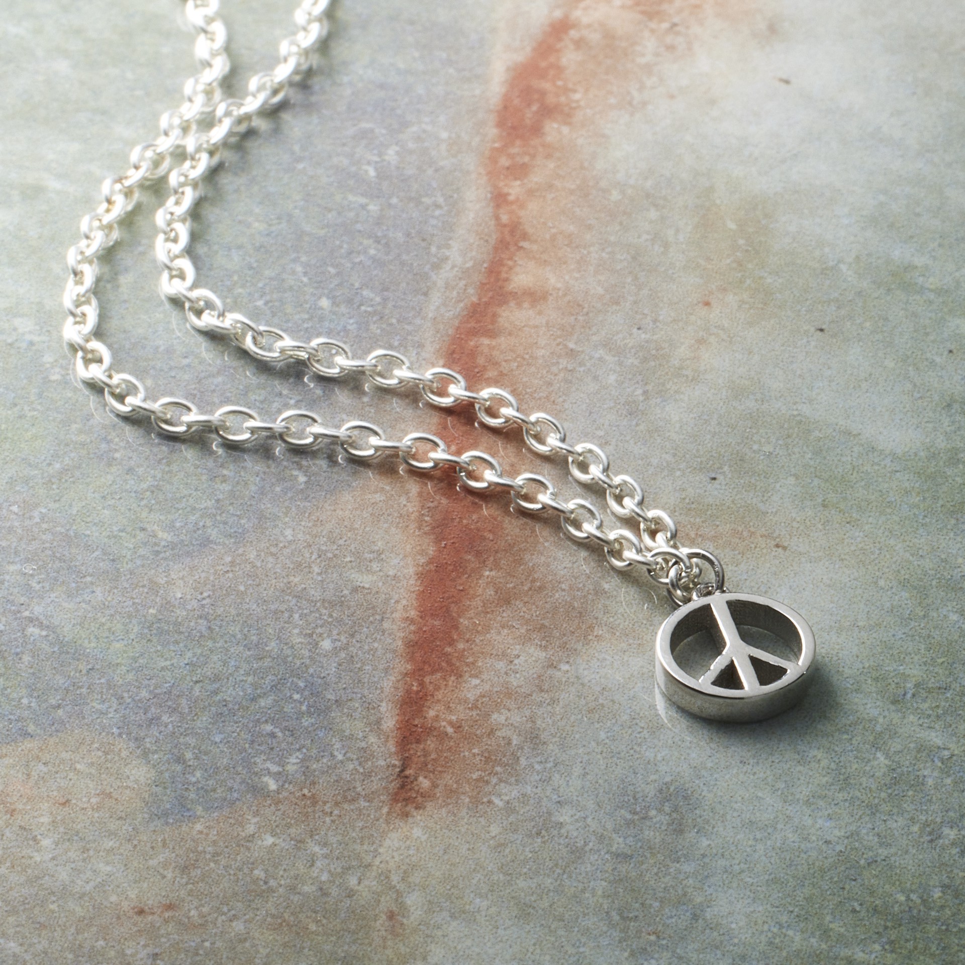 slide 3 of 6, Sterling Silver Peace Icon Charm By Bead Landing, 0.35 in x 0.43 in x 0.08 in