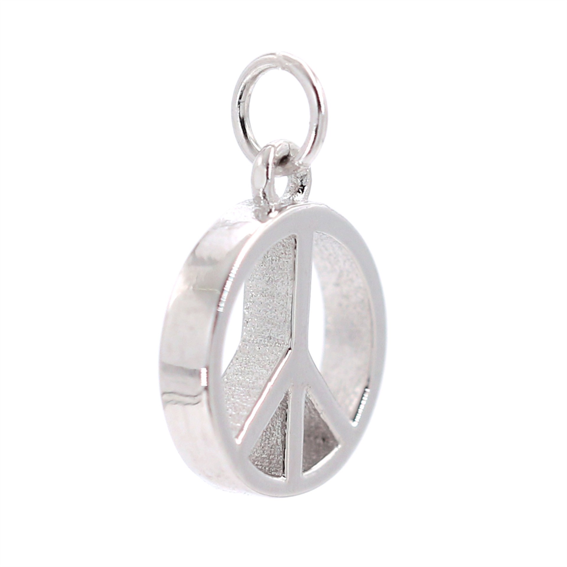 slide 4 of 6, Sterling Silver Peace Icon Charm By Bead Landing, 0.35 in x 0.43 in x 0.08 in