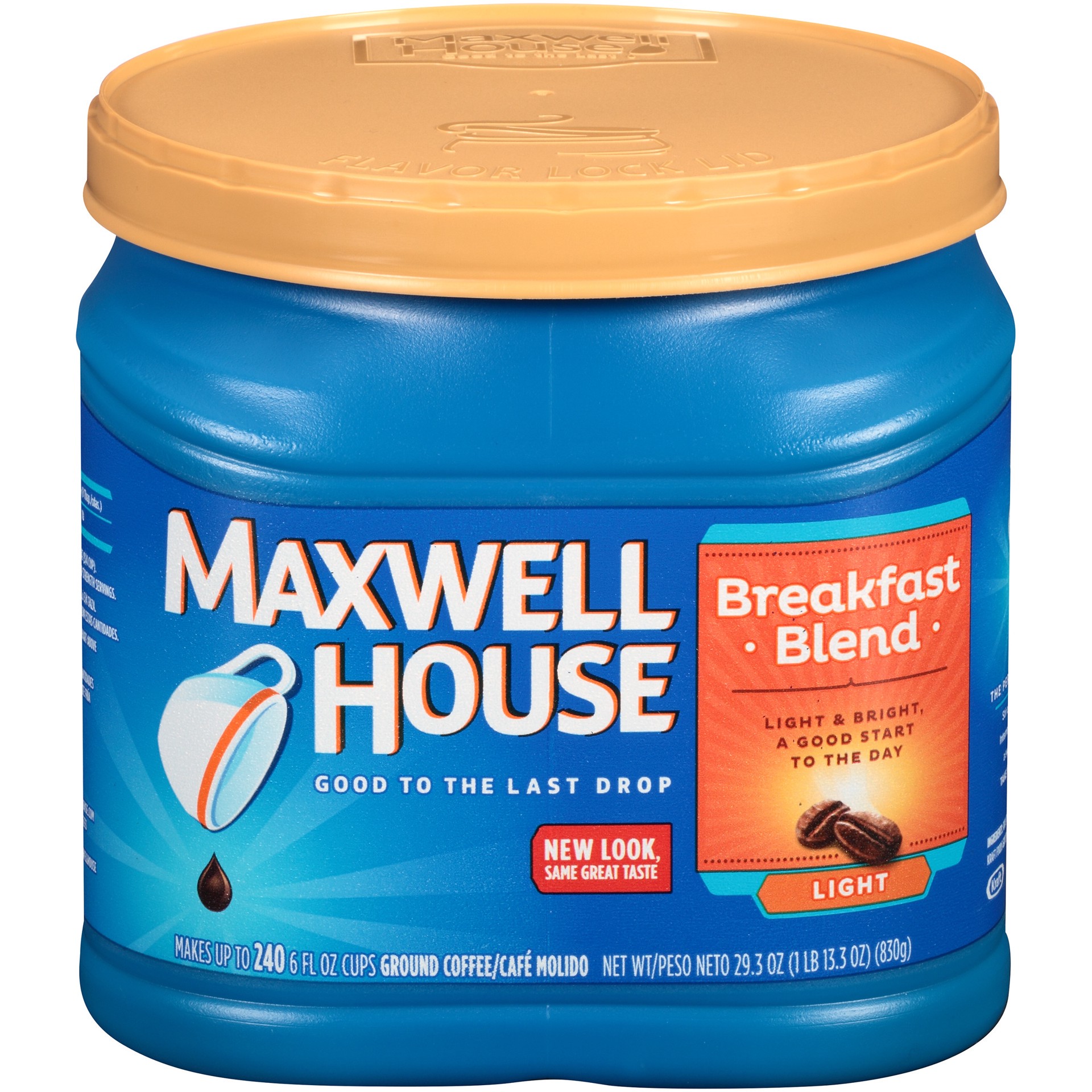 slide 1 of 4, Maxwell House Breakfast Blend Ground Coffee 29.3 oz Canister, 29.3 oz