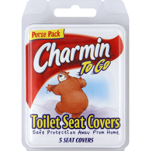 slide 2 of 2, Charmin To Go Toilet Seat Covers, Purse Pack, 5 ct