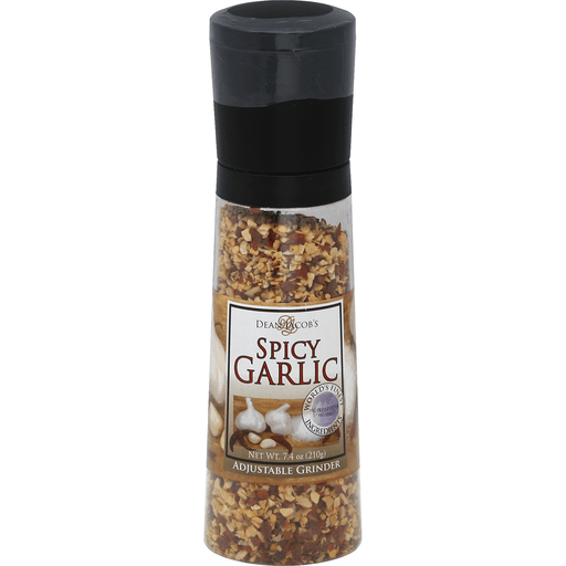 slide 2 of 2, Dean Jacob's Spicy Garlic Adjustable Grinder, 7.4 oz