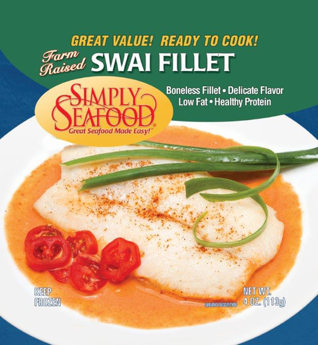 slide 1 of 1, Simply Seafood Swai Fillets, 4 oz