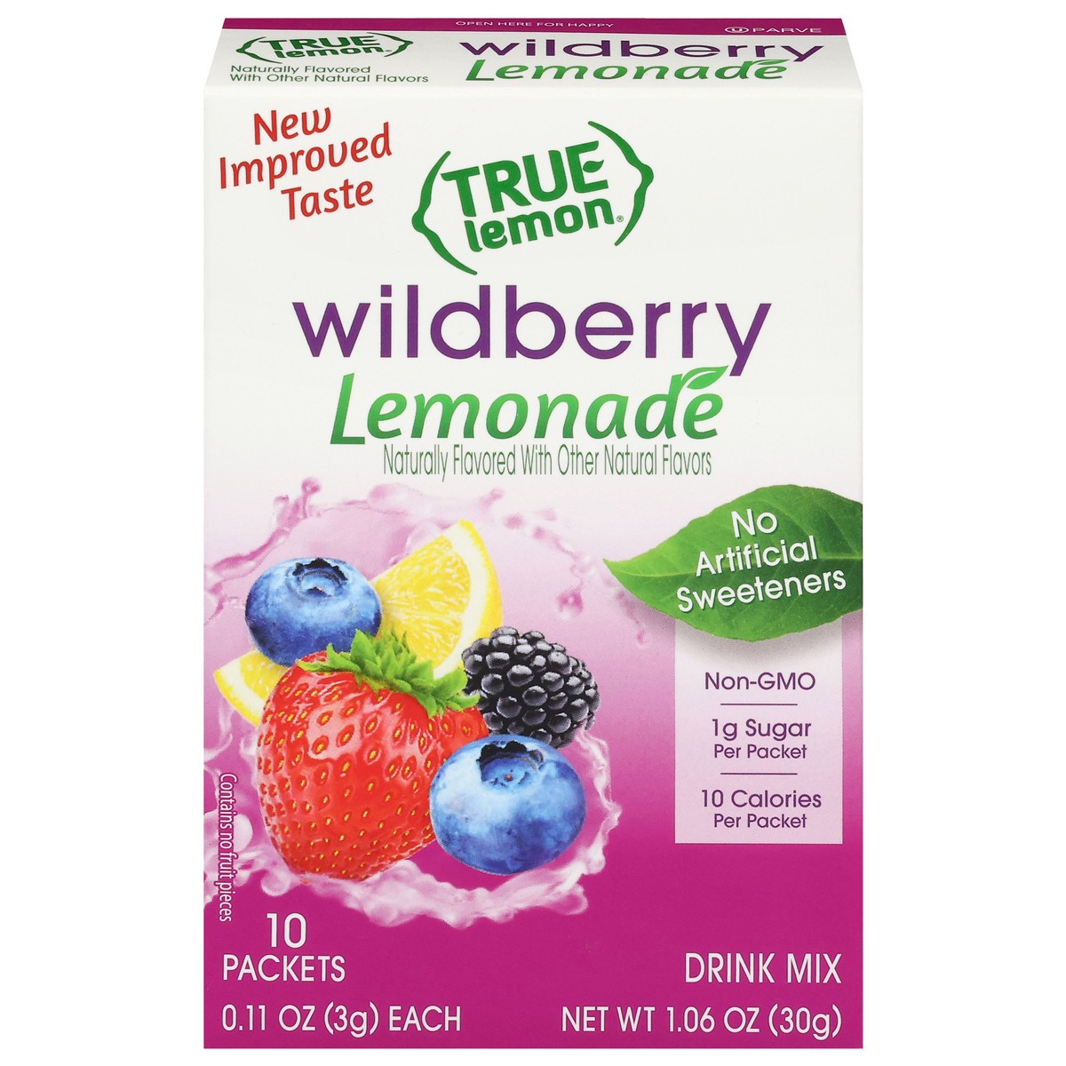 slide 1 of 11, True Lemon Wildberry Lemonade Drink Mix 10 - 0.11 oz Packets, 10 ct
