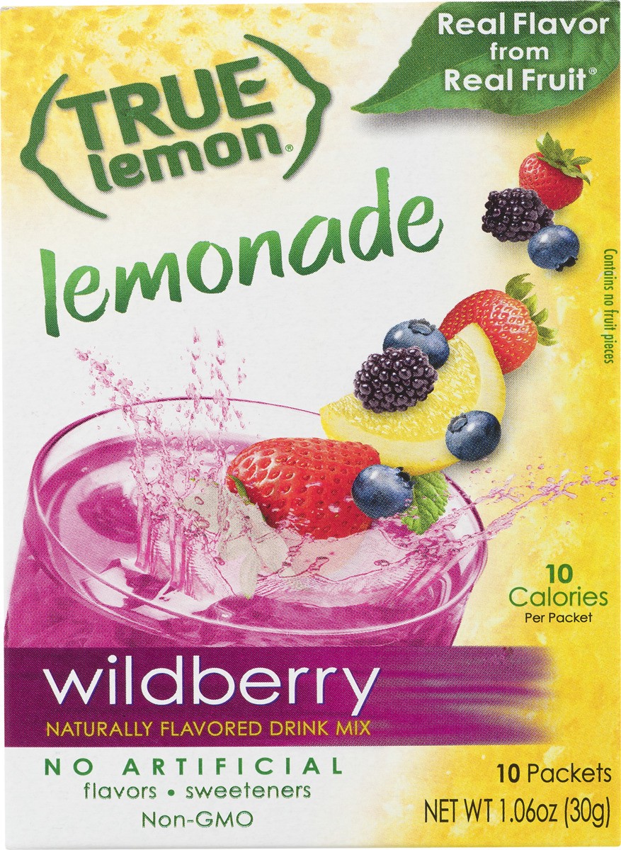 slide 9 of 11, True Lemon Lemonade Wildberry Drink Mix Packet - 10 ct, 10 ct