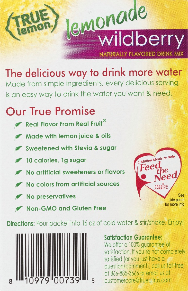 slide 2 of 11, True Lemon Lemonade Wildberry Drink Mix Packet - 10 ct, 10 ct