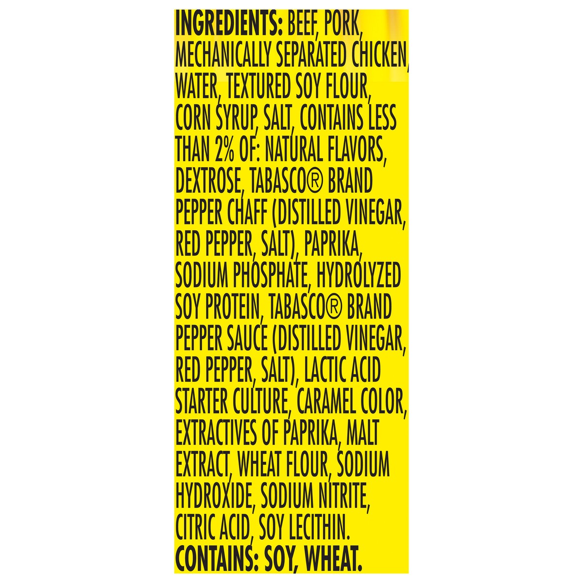 slide 7 of 7, Slim Jim Giant Smoked Meat Sticks, Tabasco Flavor, 6g Protein Per Stick, 0.97 oz., 24 ct