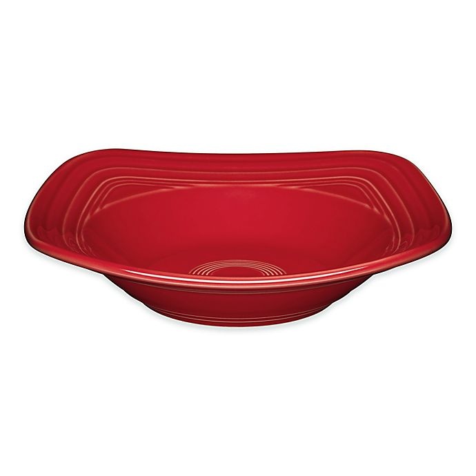 slide 1 of 3, Fiesta Square Rim Soup/Cereal Bowl - Scarlet, 1 ct