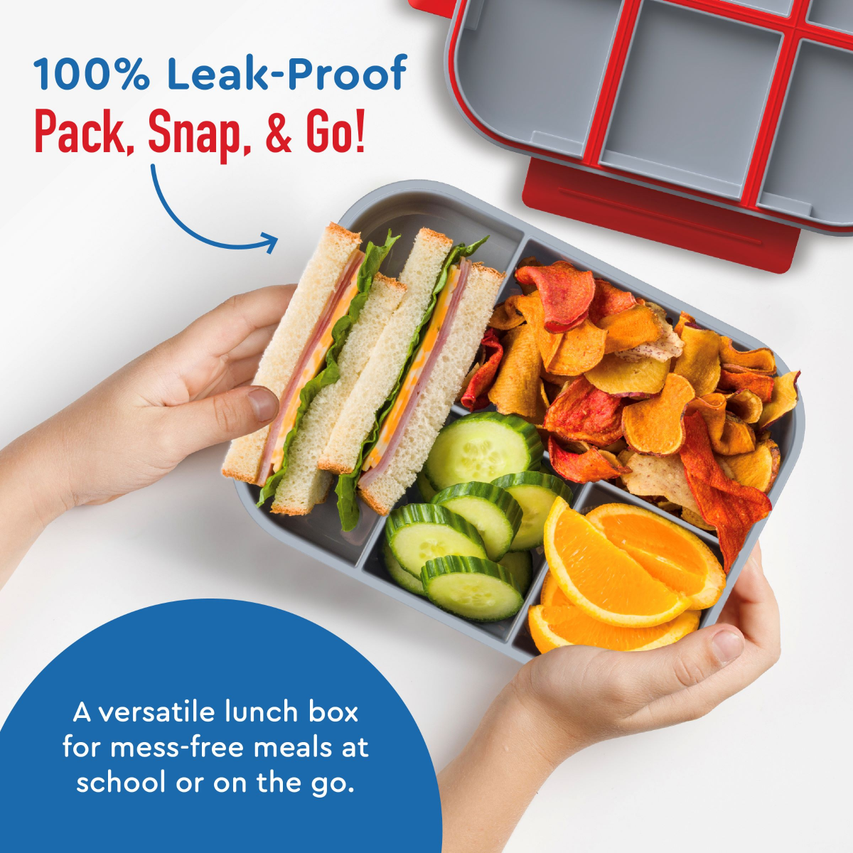 slide 4 of 4, Bentgo Kids Snap & Go Leak-Proof Lunch Box - Trucks, 1 ct