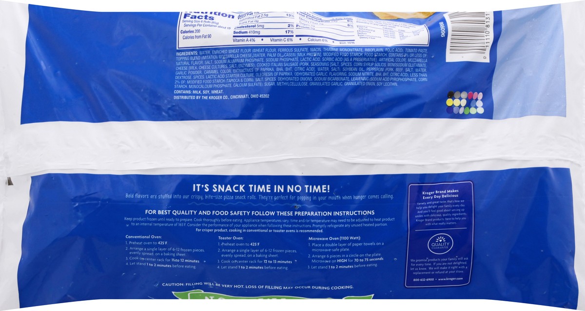 slide 10 of 11, Kroger Combination Pizza Rolls, 45 oz