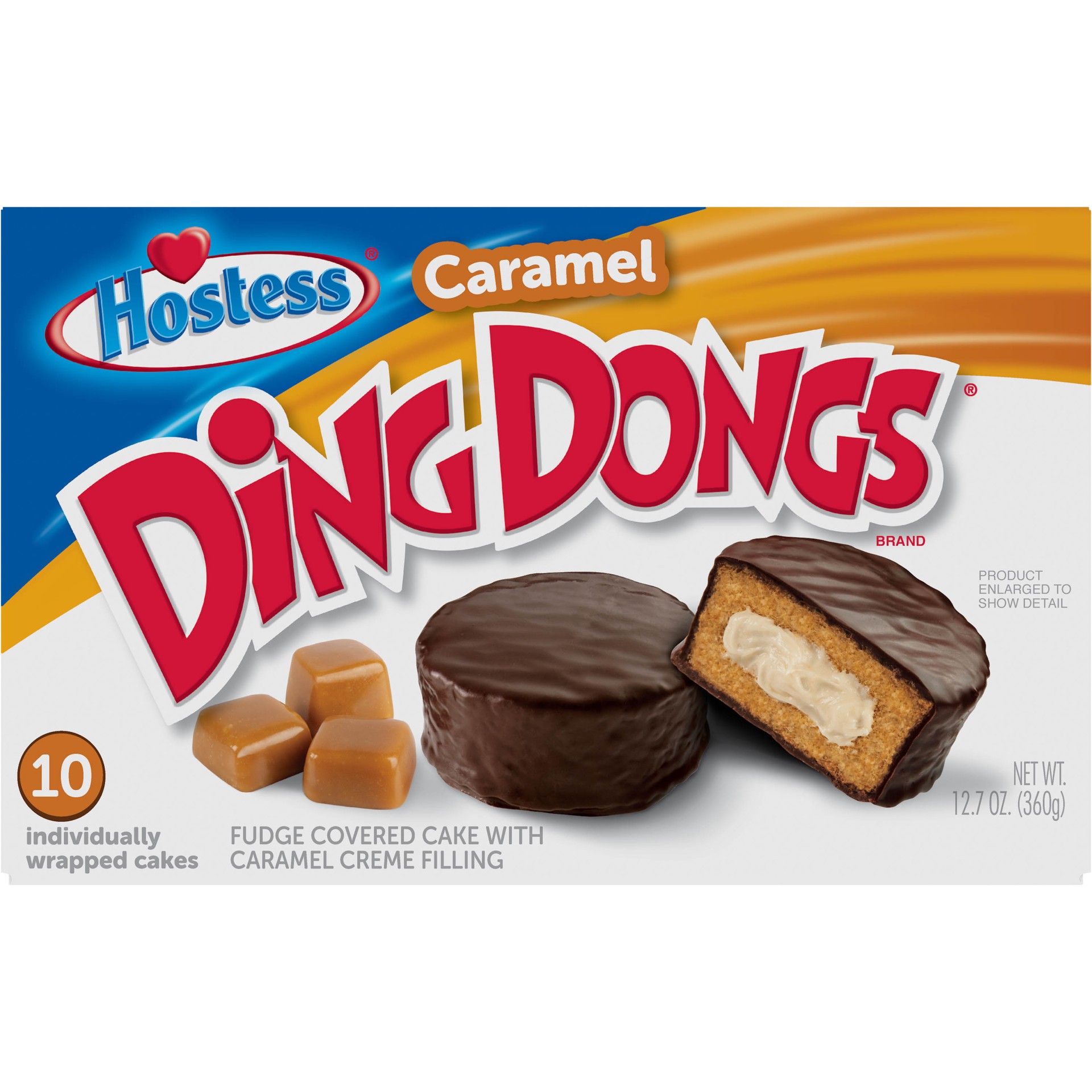 slide 1 of 10, Hostess Caramel Ding Dongs, 12.7 oz