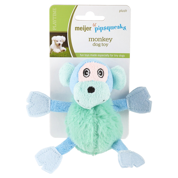 slide 1 of 1, Meijer Lil Pipsqueaks Monkey Chub Dog Toy, 1 ct