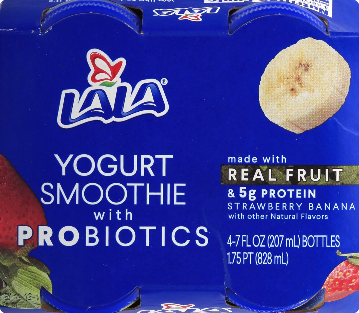 slide 4 of 11, LALA Strawberry Banana Yogurt Smoothie - 4 ct, 4 ct