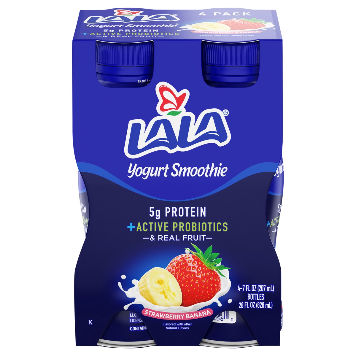 slide 1 of 11, LALA Strawberry Banana Yogurt Smoothie - 4 ct, 4 ct