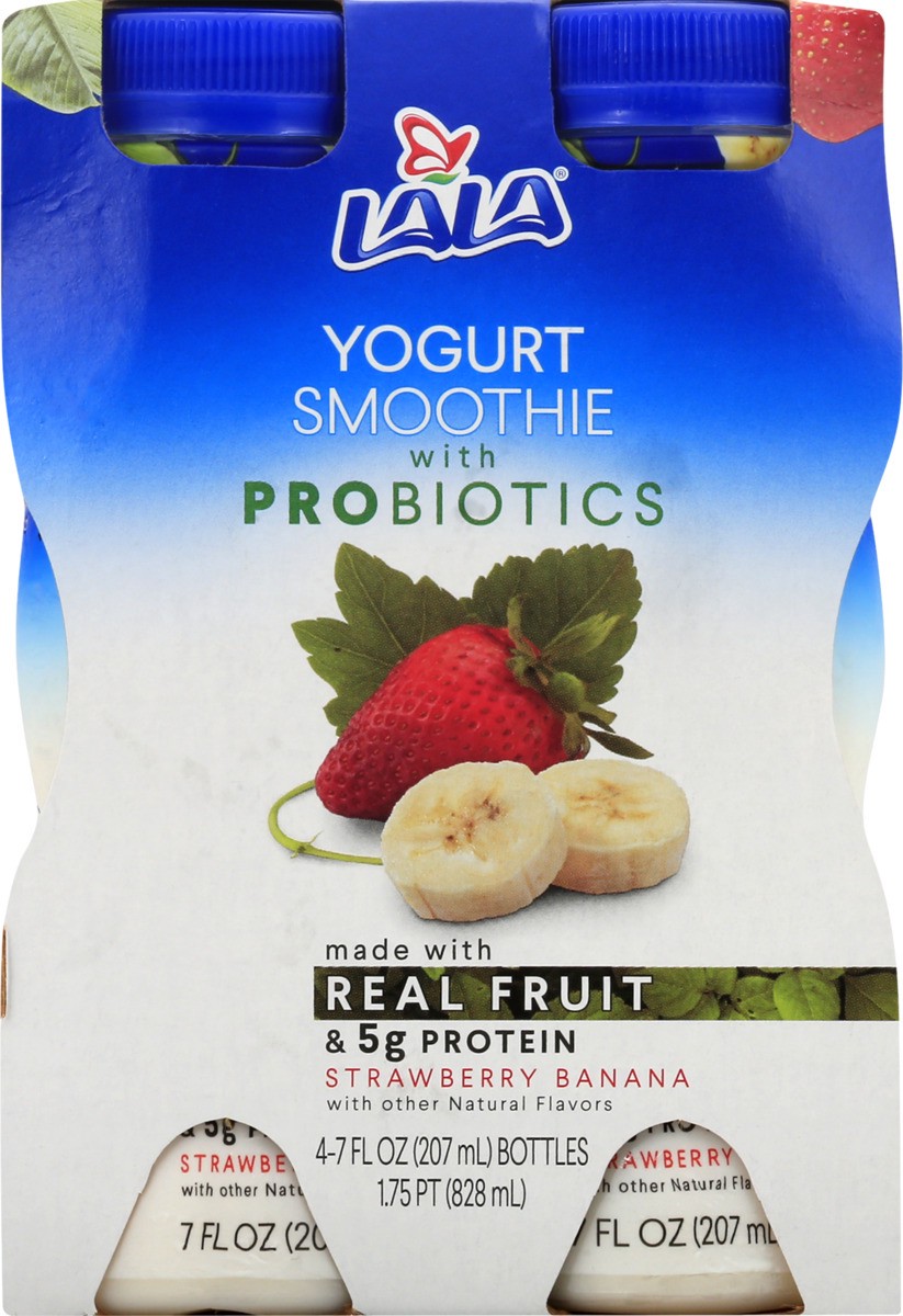 slide 5 of 11, LALA Strawberry Banana Yogurt Smoothie - 4 ct, 4 ct
