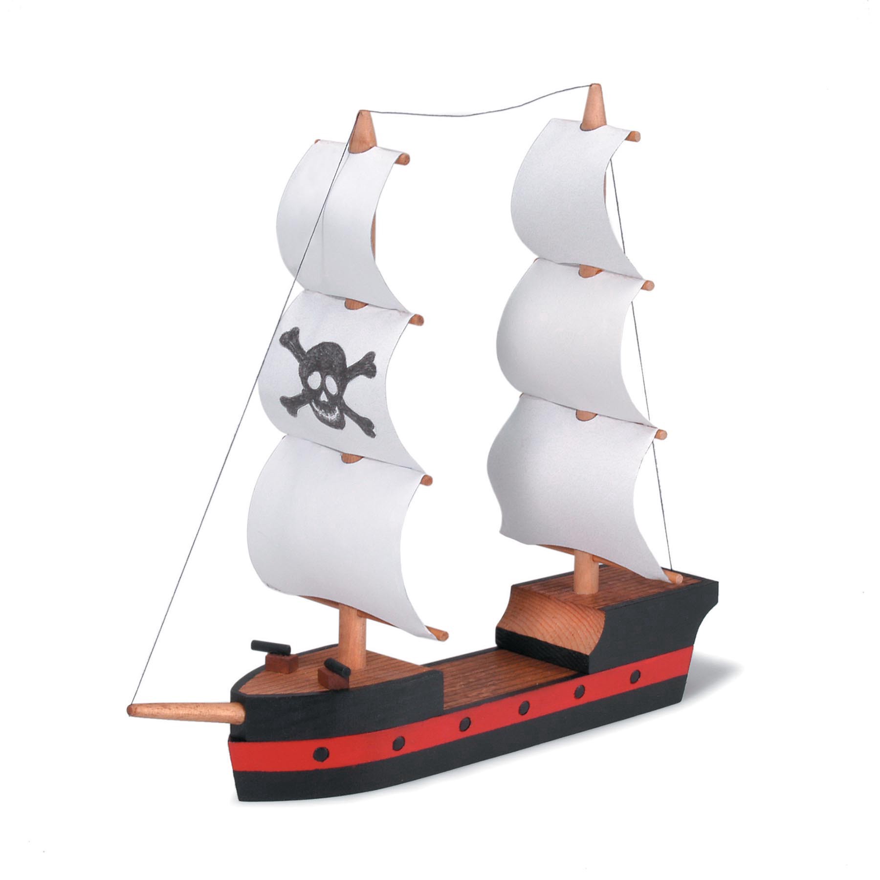 slide 3 of 3, Wooden Model Pirate Ship Kit By Creatology, 9 in x 7.8 in
