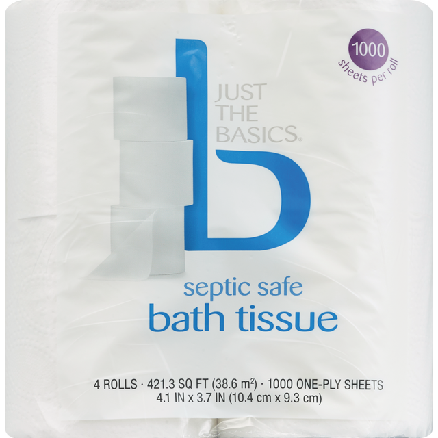 slide 1 of 1, Jtb Toilet Paper 1000Sheet/ 4 Roll, 1 ct