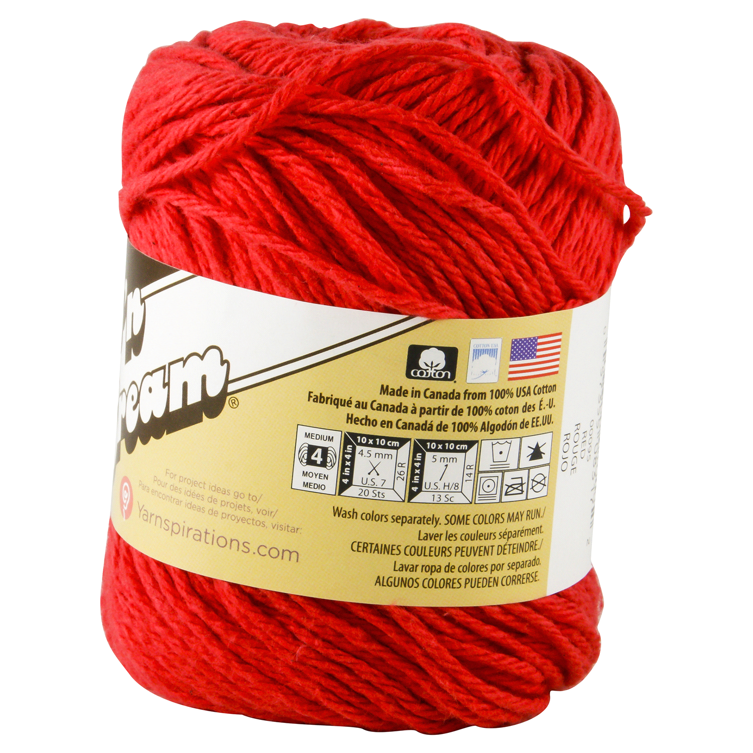 slide 3 of 3, Lily Sugar N'Cream the Original Yarn, Red, 1 ct