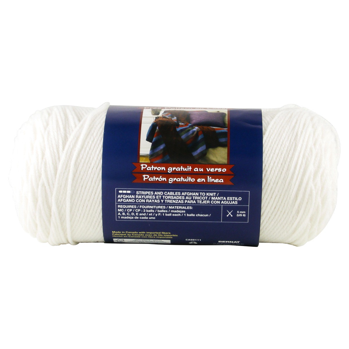 slide 2 of 3, Bernat Super Value Yarn - White, 1 ct