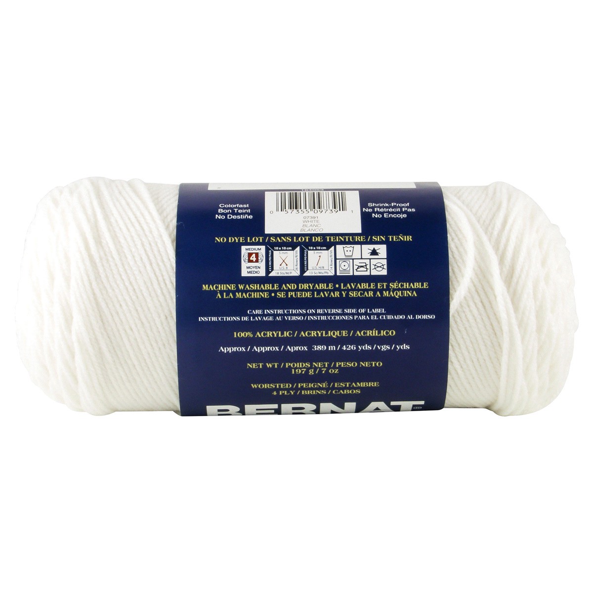 slide 3 of 3, Bernat Super Value Yarn - White, 1 ct