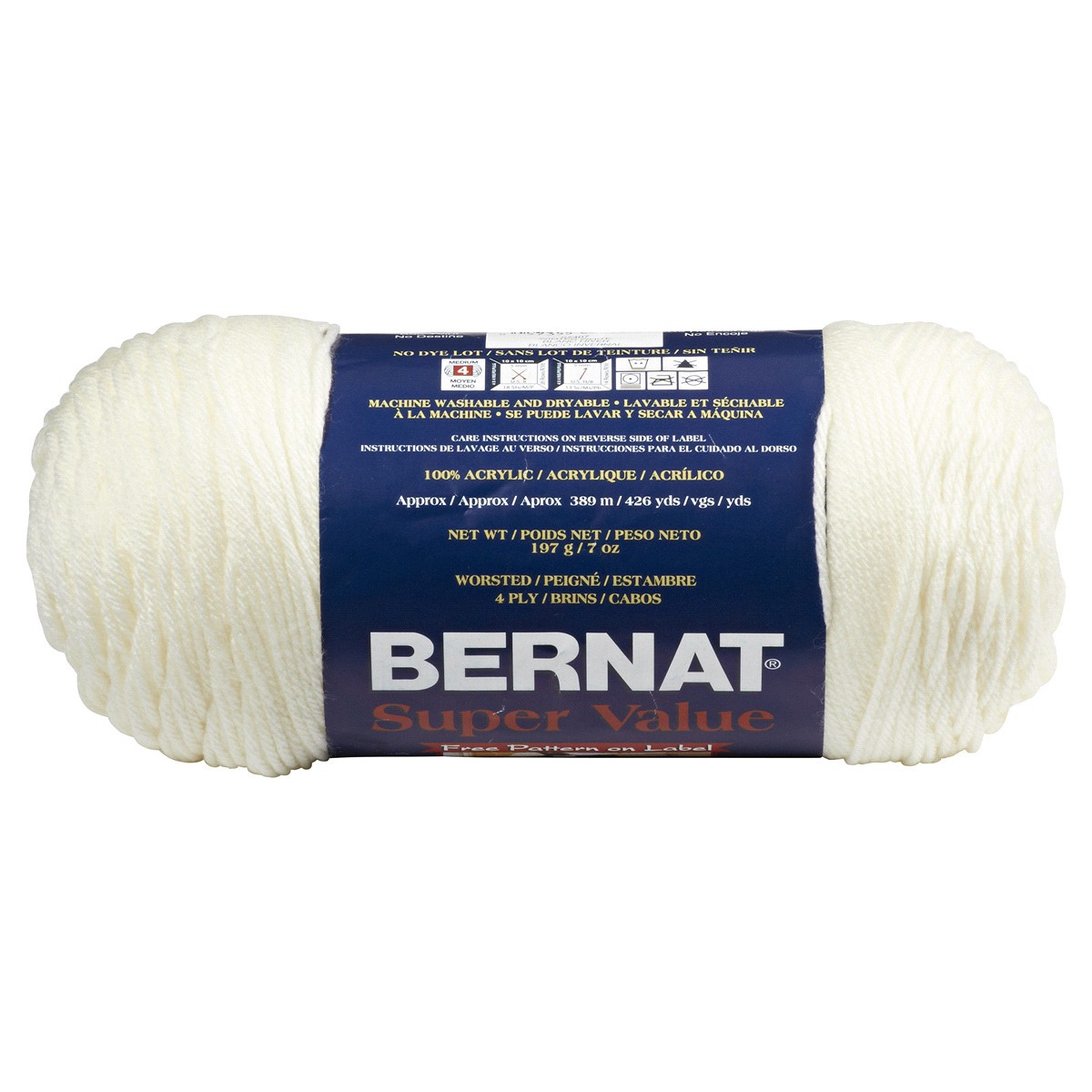 slide 2 of 3, Bernat Super Value Yarn - Winter White, 1 ct