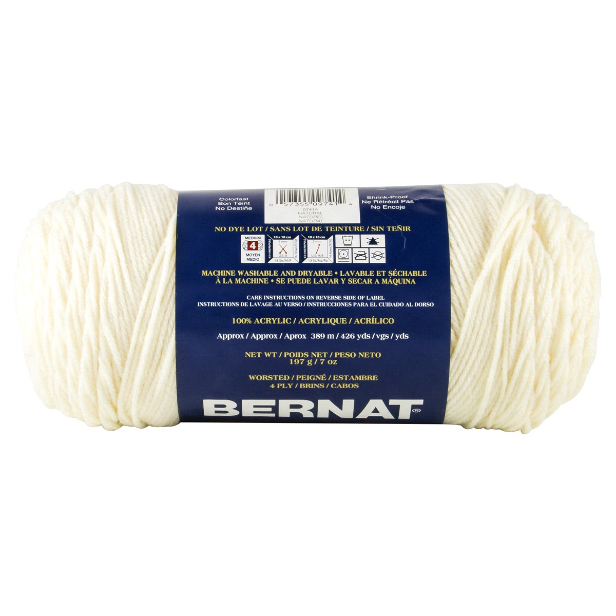 slide 2 of 3, Bernat Super Value Yarn - Natural, 1 ct