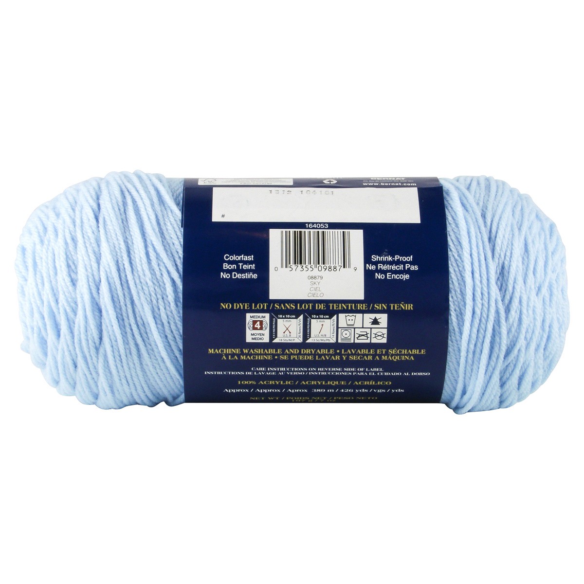slide 3 of 3, Bernat Super Value Yarn - Sky Blue, 1 ct