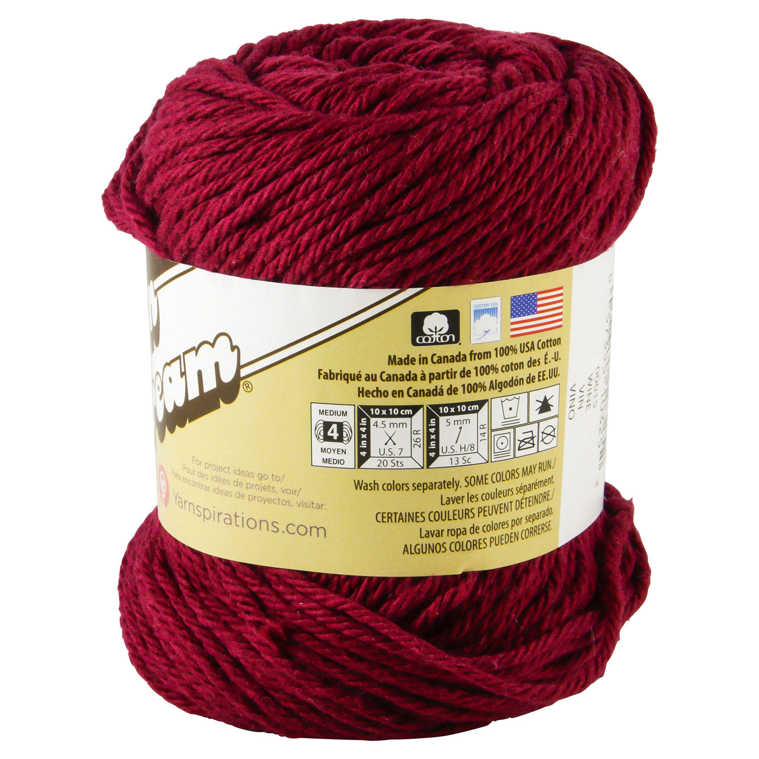 slide 3 of 3, Lily Sugar 'n Cream Yarn - Wine, 1 ct